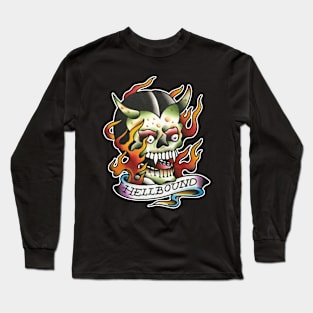 Hellbound Demon Tattoo Design Long Sleeve T-Shirt